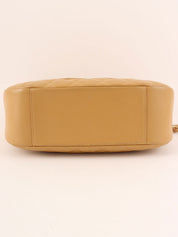 2003 Caviar Skin CC Mark Stitch Shoulder Bag, Beige