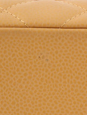 2003 Caviar Skin CC Mark Stitch Shoulder Bag, Beige