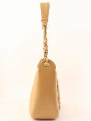 2003 Caviar Skin CC Mark Stitch Shoulder Bag, Beige