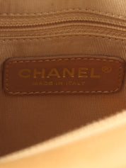 2003 Caviar Skin CC Mark Stitch Shoulder Bag, Beige