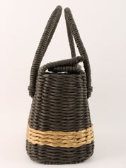 1998年頃製 ストローロゴプレートハンドバッグ グレー/ベージュ