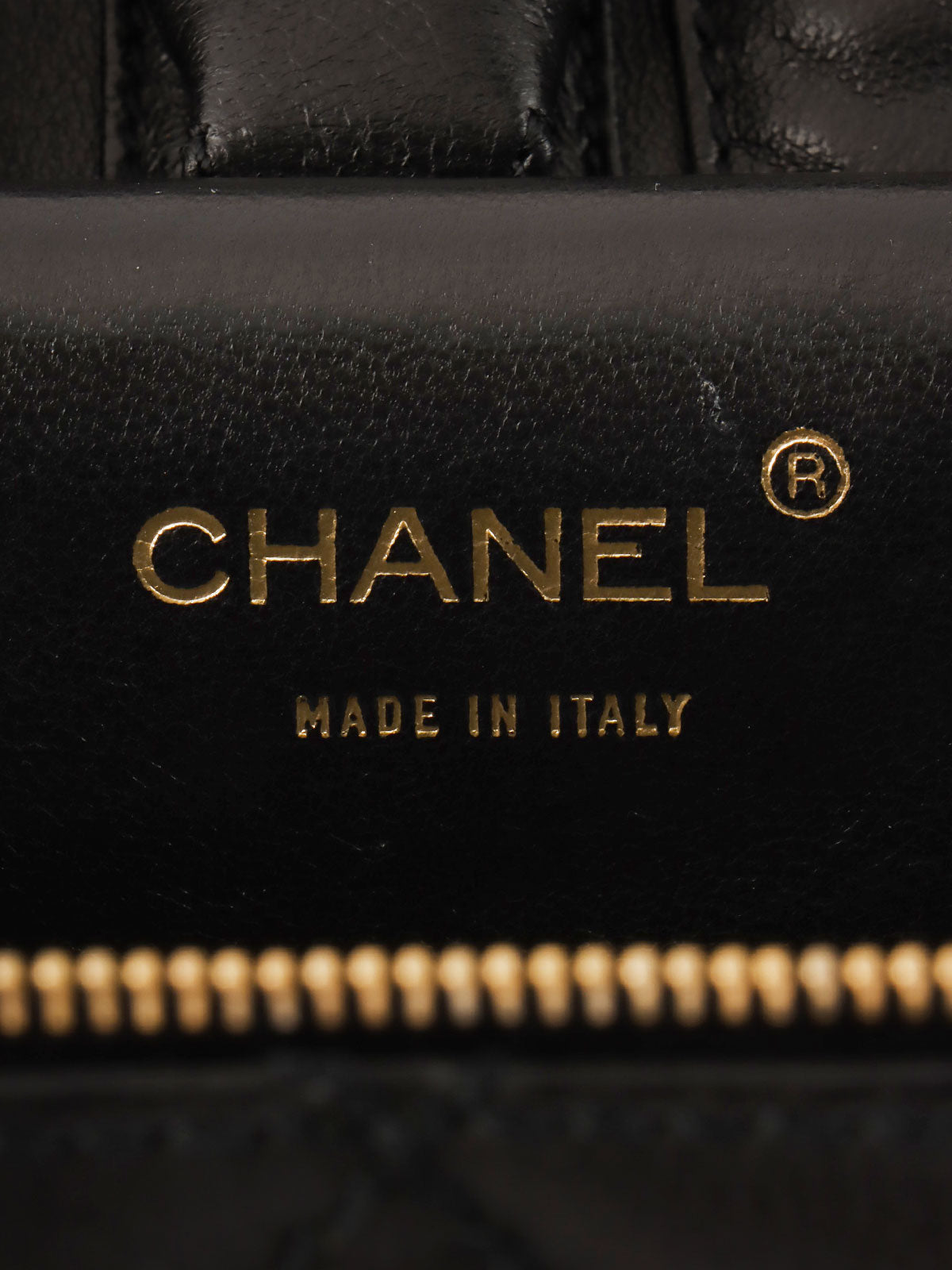 2001年頃製 ワイルドステッチCCターンロックプレートチェーンバニティー ブラック