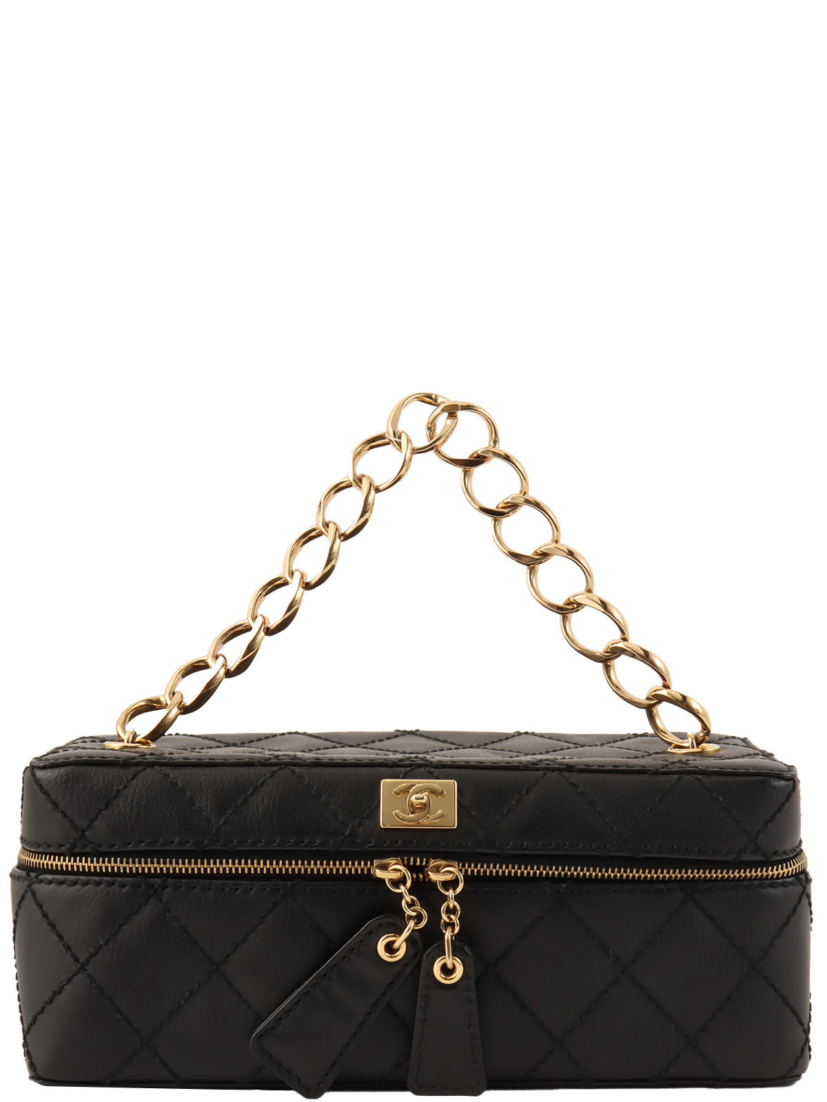 2001年頃製 ワイルドステッチCCターンロックプレートチェーンバニティー ブラック