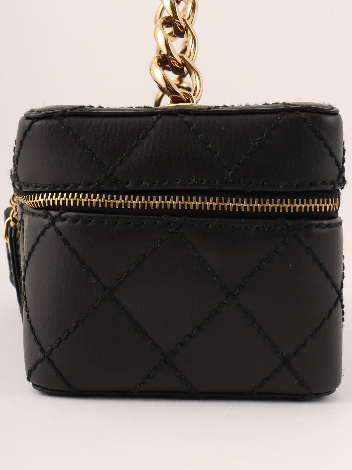 2001 Wild Stitch CC 旋转锁扣式链条化妆镜（黑色）