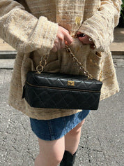 2001年頃製 ワイルドステッチCCターンロックプレートチェーンバニティー ブラック