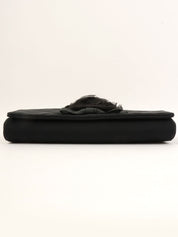 Camellia motif one-shoulder chain bag, black, made around 2005