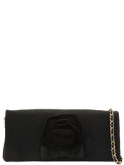 Camellia motif one-shoulder chain bag, black, made around 2005