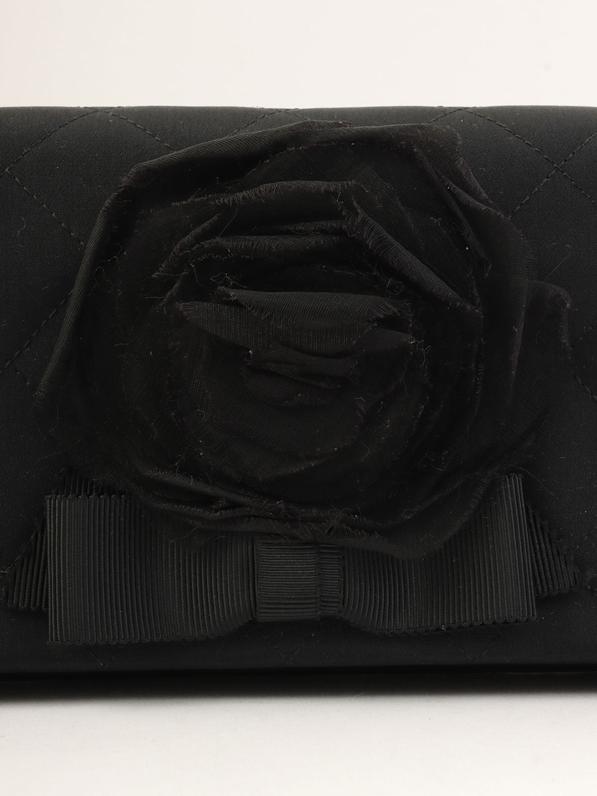 2005年頃製 カメリアモチーフワンショルダーチェーンバッグ ブラック