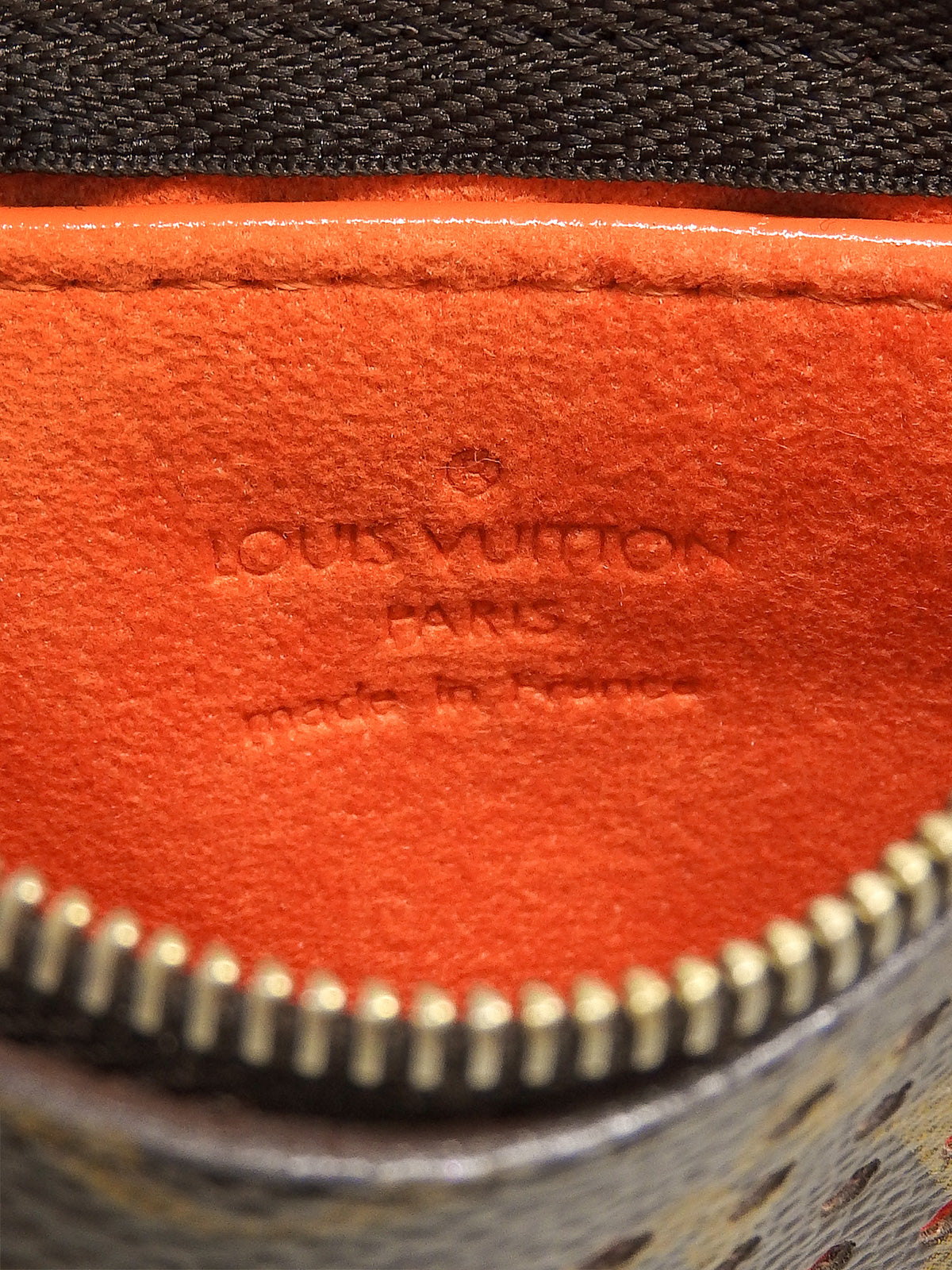 2008 Canvas Monogram Perfo Pochette Cle Brown/Orange