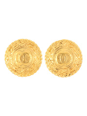 Round CC Mark Earrings Gold