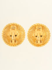 Round CC Mark Earrings Gold