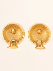 ラウンドデザインイヤリング ゴールド