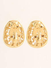 Design Cutout Earrings Gold