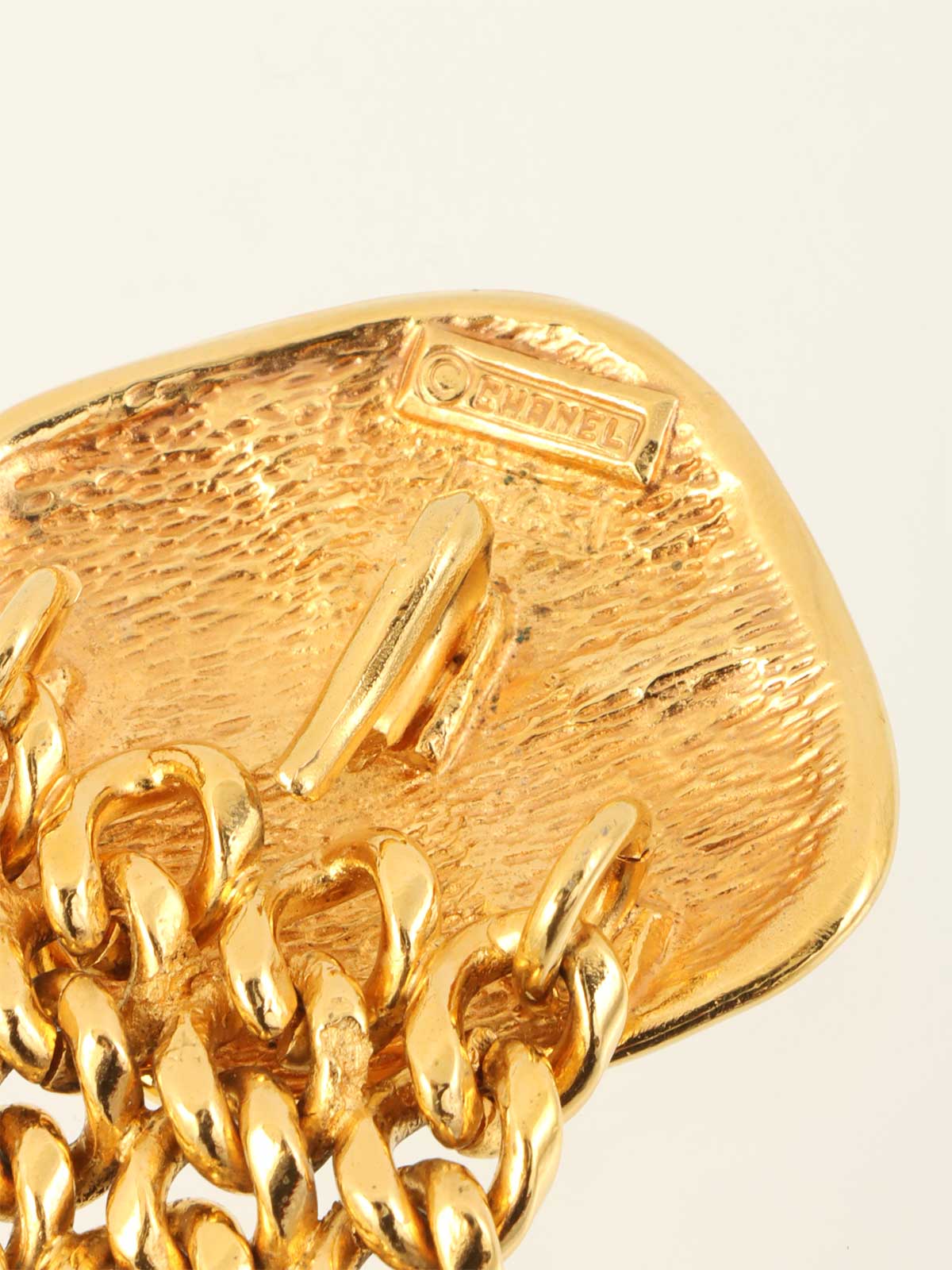 ダイヤモチーフ4連チェーンブレスレット ゴールド