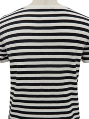 2005年製 レースボーダーパターンロゴプレートハーフスリーブトップス ホワイト/ブラック