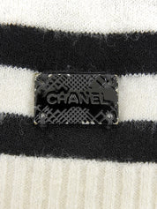 2005年製 レースボーダーパターンロゴプレートハーフスリーブトップス ホワイト/ブラック