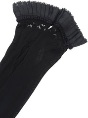 2004年製 スクエアCCマークプレートフリルシースルーカーディガン ブラック