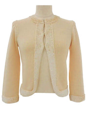2007 Sequin Oval CC Mark Cardigan, Beige