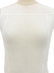 シェルロゴボタンノースリーブトップス ホワイト