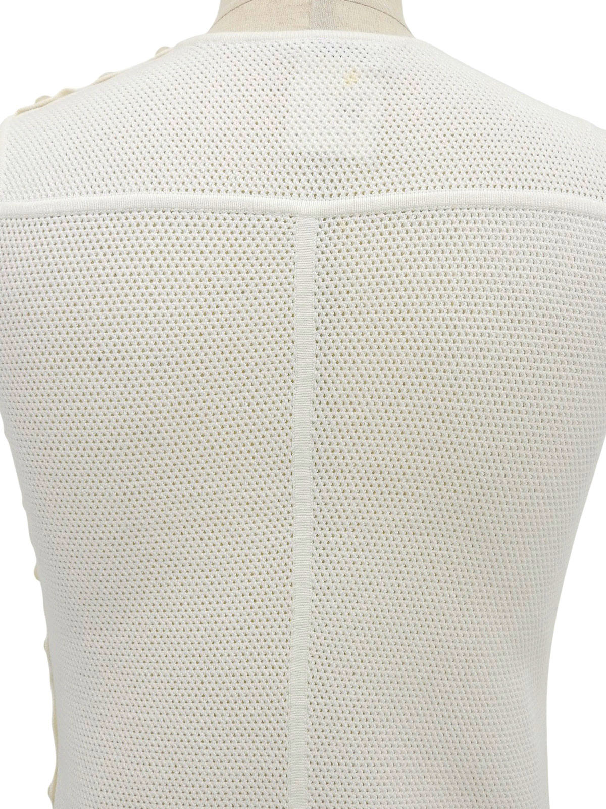 シェルロゴボタンノースリーブトップス ホワイト