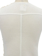 シェルロゴボタンノースリーブトップス ホワイト