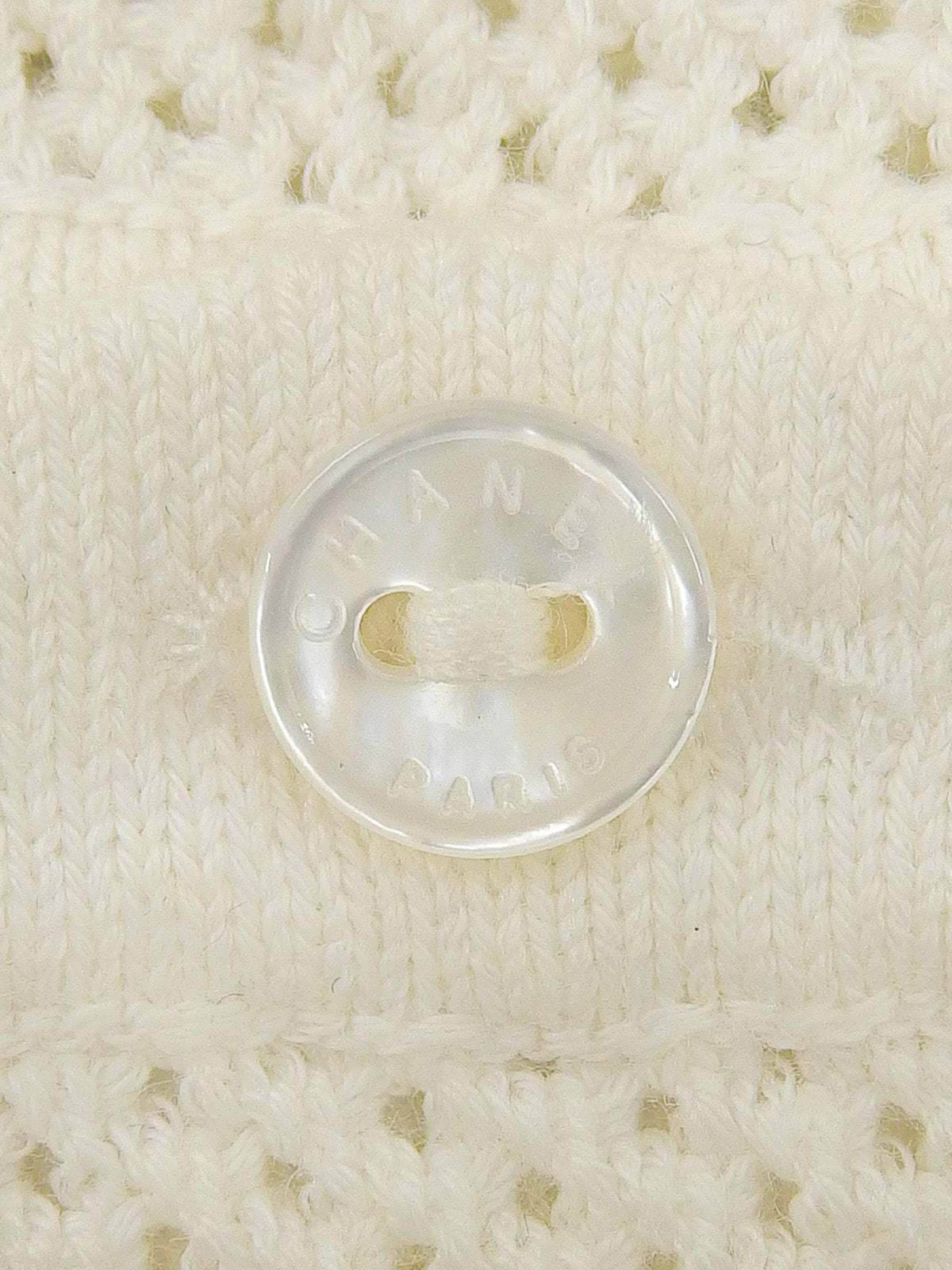 シェルロゴボタンノースリーブトップス ホワイト