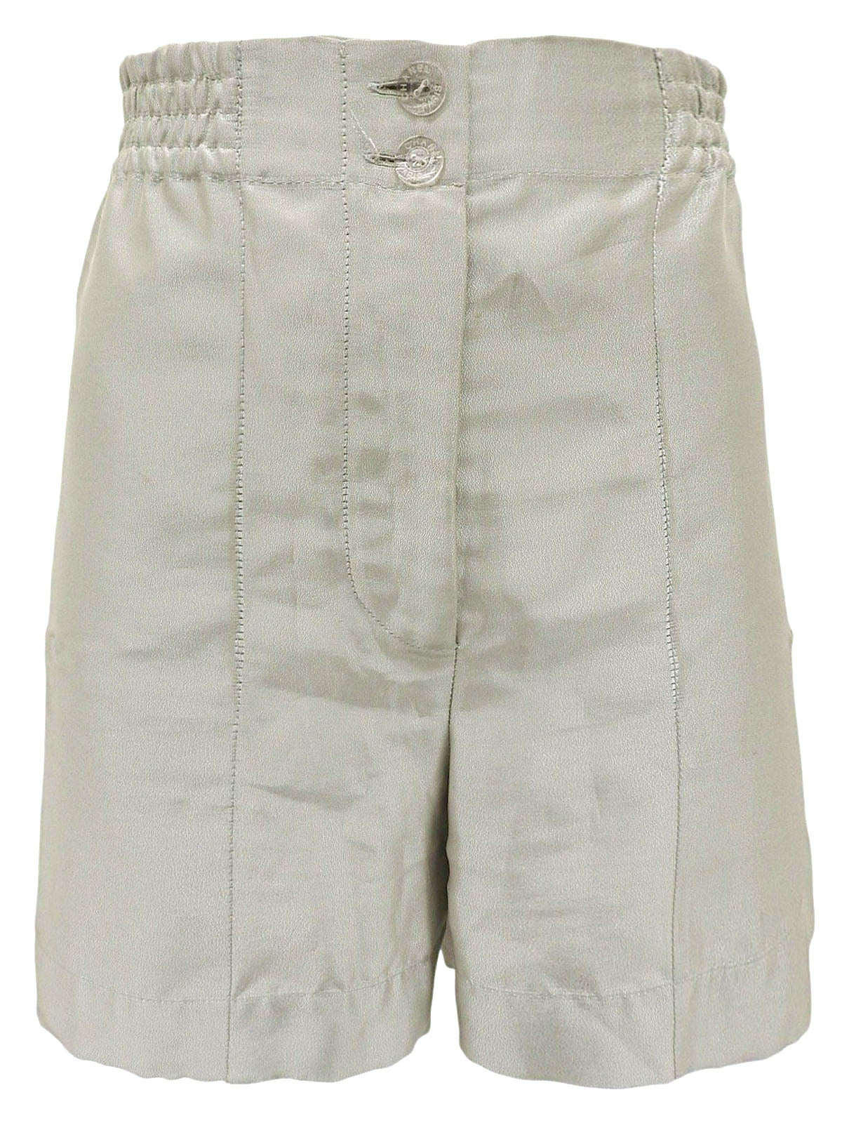 1999 透明Logo纽扣短裤 金属灰