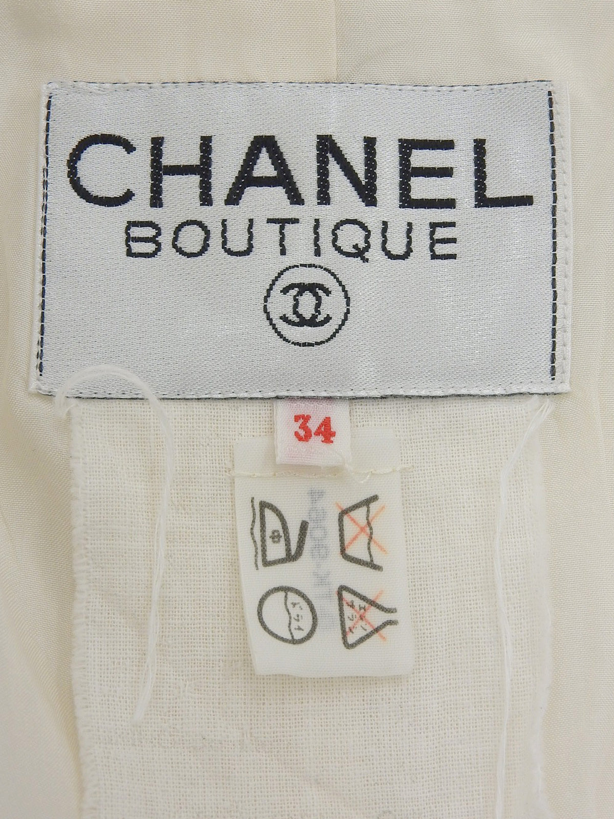 CCマークボタンフラワーレースジャケット ホワイト