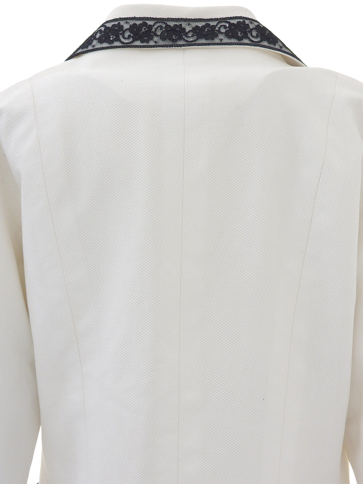 CCマークボタンフラワーレースジャケット ホワイト