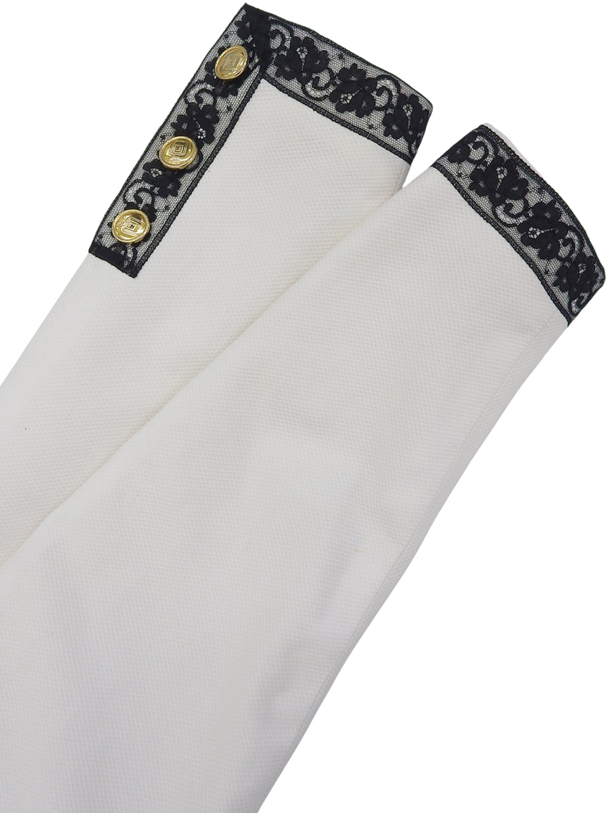 CCマークボタンフラワーレースジャケット ホワイト