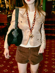 2005年制 CC标志纽扣夹克 古铜色