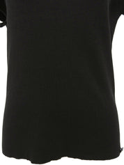 2009 Oval CC Mark Plate Ribbon Design Short Sleeve Top in Black