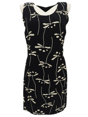 1998年製 フラワーパターンノースリーブワンピース ブラック