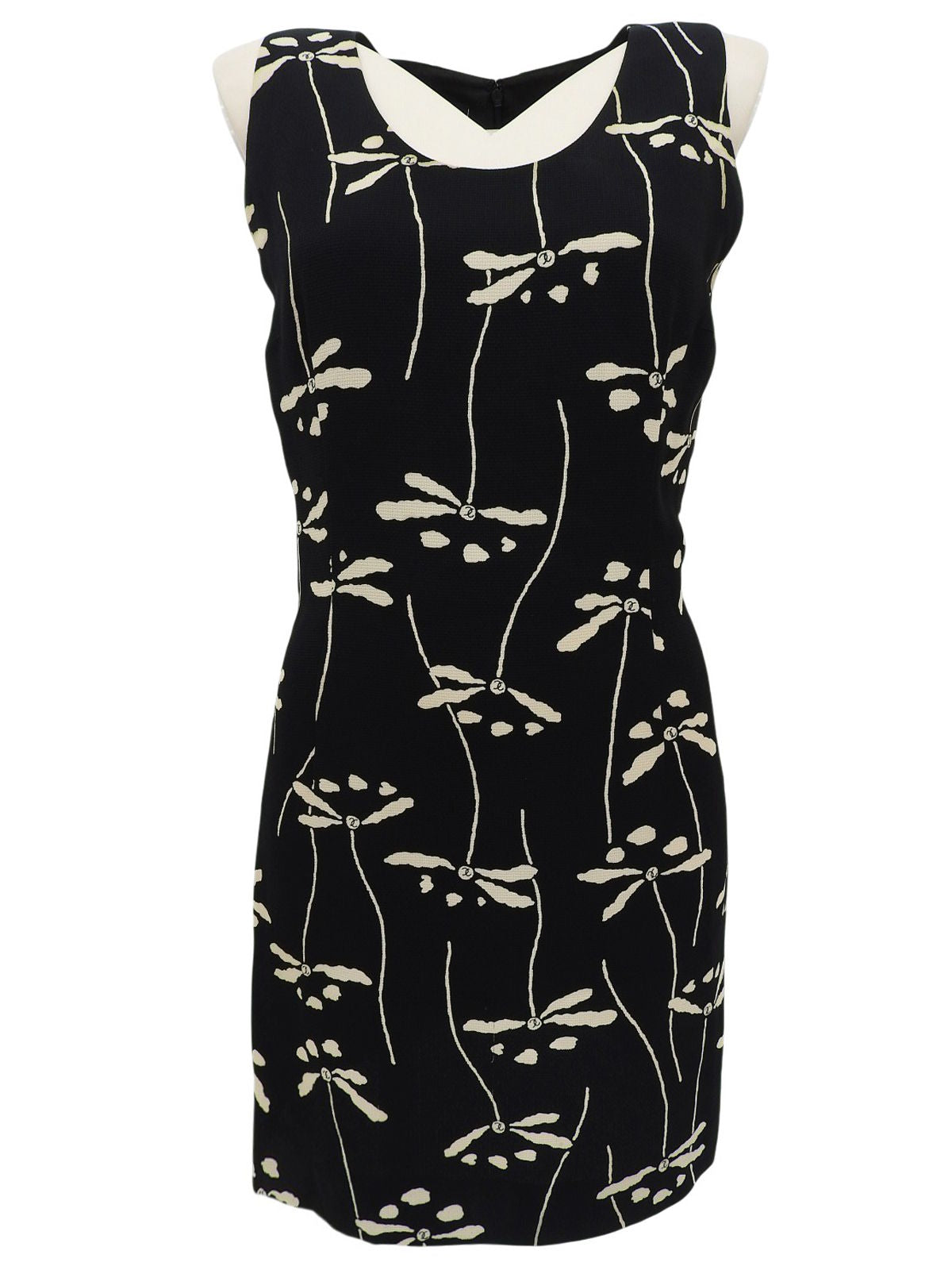 1998年黑色无袖碎花连衣裙