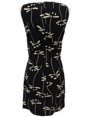 1998年黑色无袖碎花连衣裙