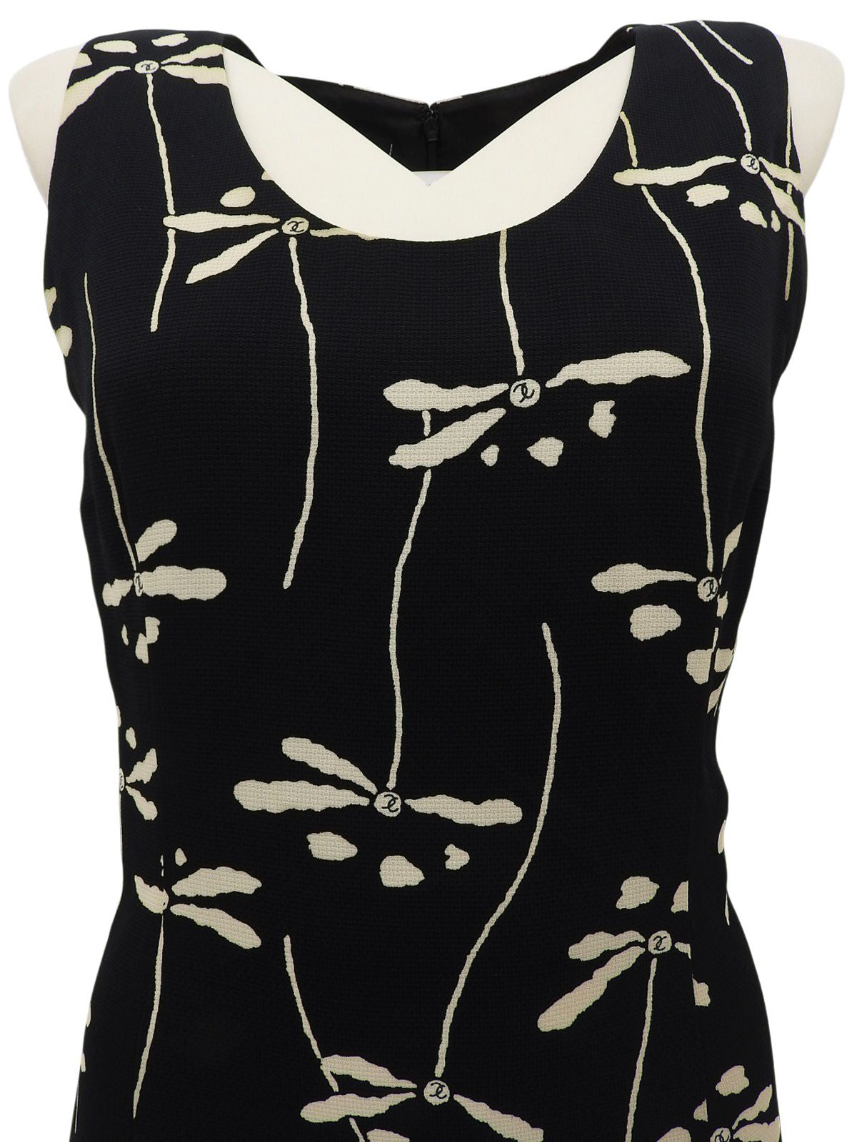 1998年製 フラワーパターンノースリーブワンピース ブラック