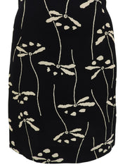 1998年黑色无袖碎花连衣裙