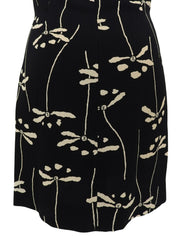 1998年製 フラワーパターンノースリーブワンピース ブラック