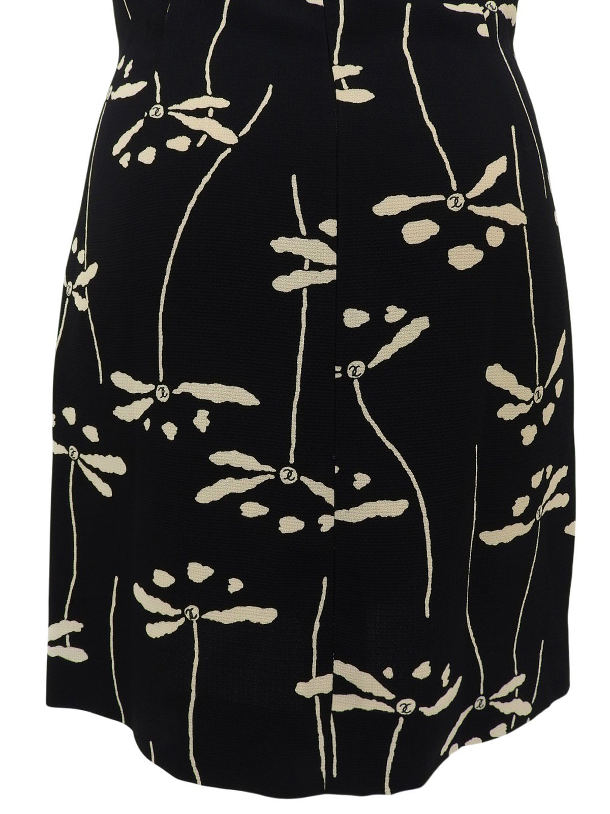 1998 Flower Pattern Sleeveless Dress in Black
