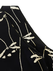 1998年製 フラワーパターンノースリーブワンピース ブラック