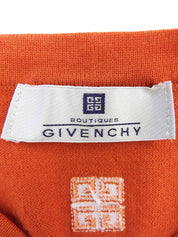 Logo Embroidered Cardigan Orange