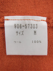ロゴ刺繍カーディガン　オレンジ