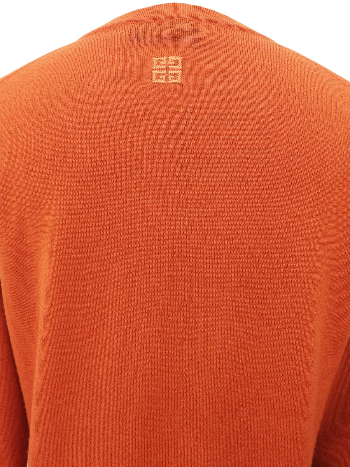 Logo Embroidered Cardigan Orange