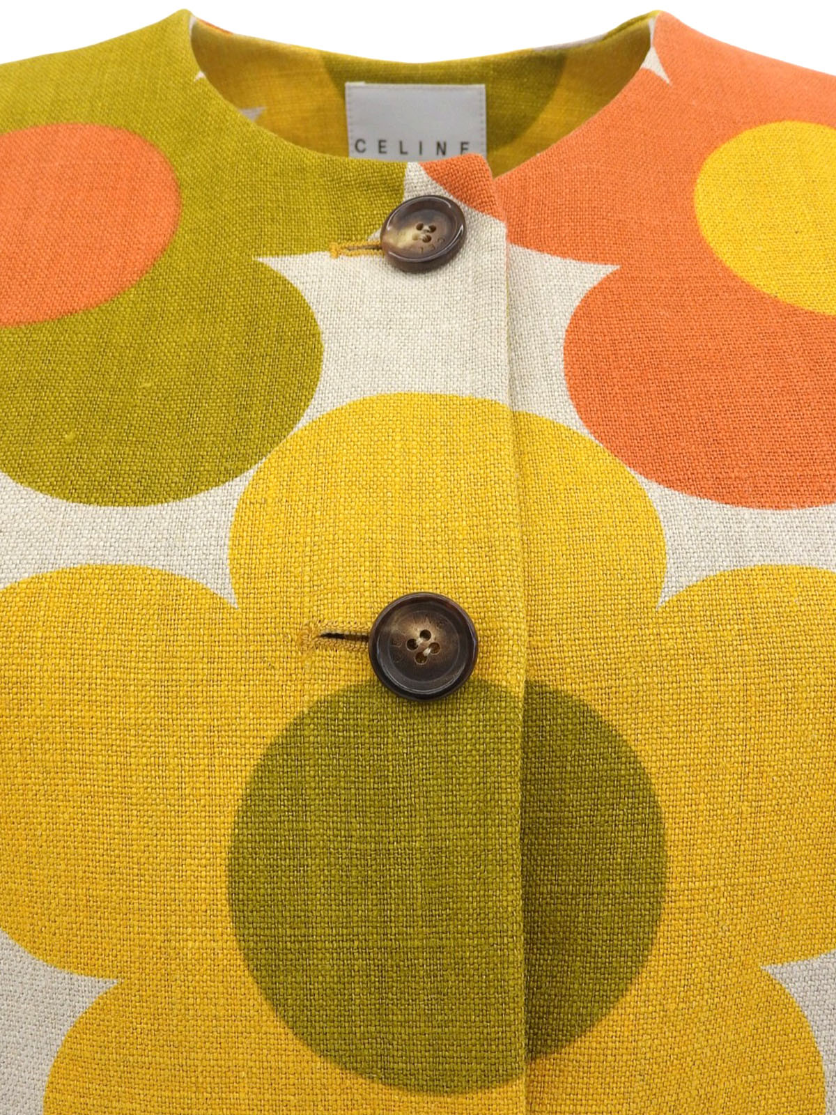 フラワーパターンジャケット ベージュ/マルチ