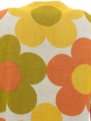 フラワーパターンジャケット ベージュ/マルチ