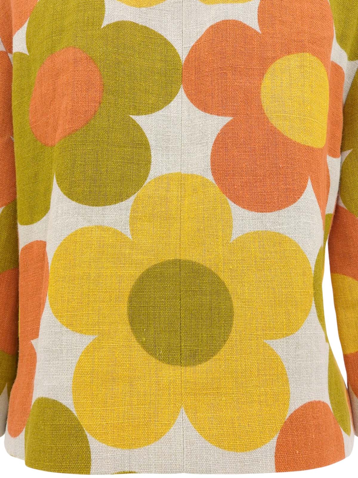 フラワーパターンジャケット ベージュ/マルチ