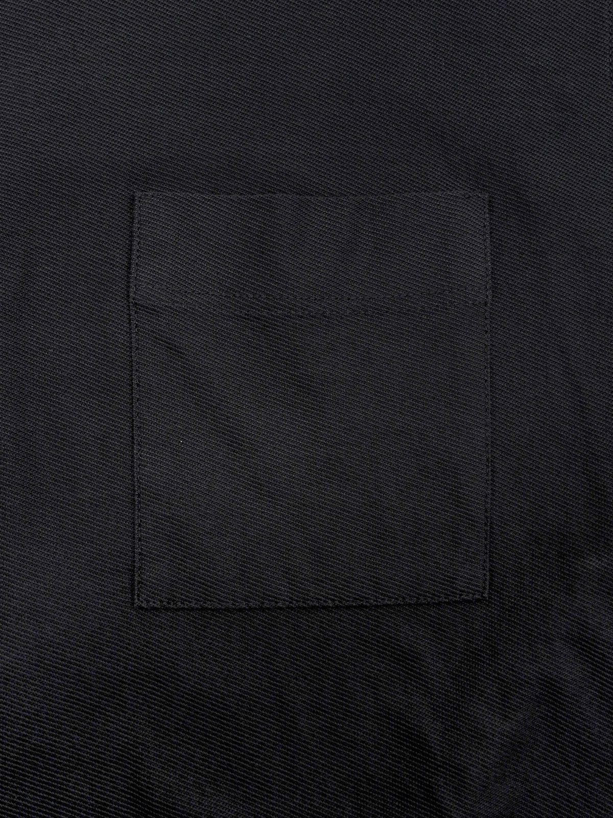 Logo Button Polo Shirt in Black