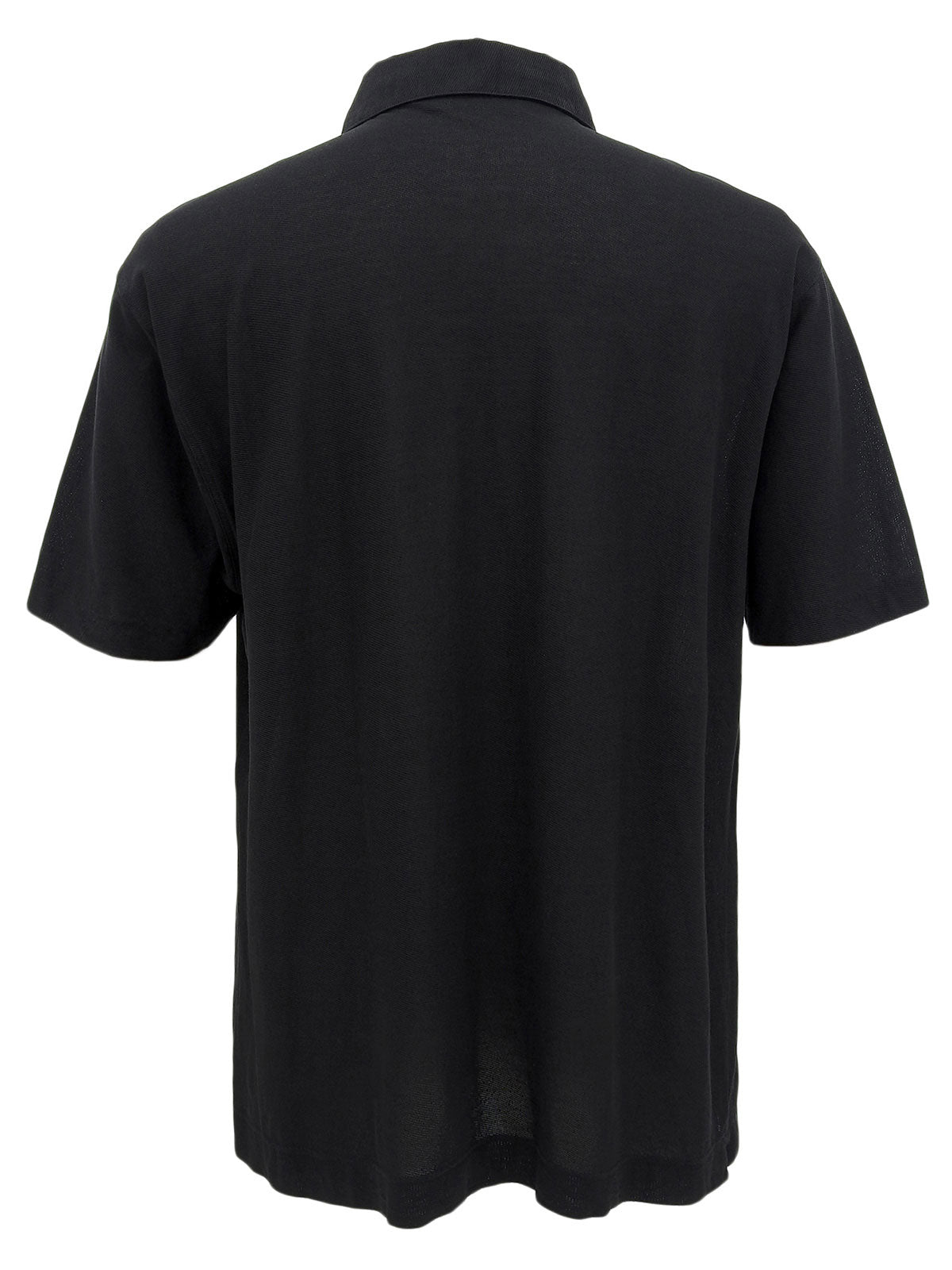 Logo Button Polo Shirt in Black