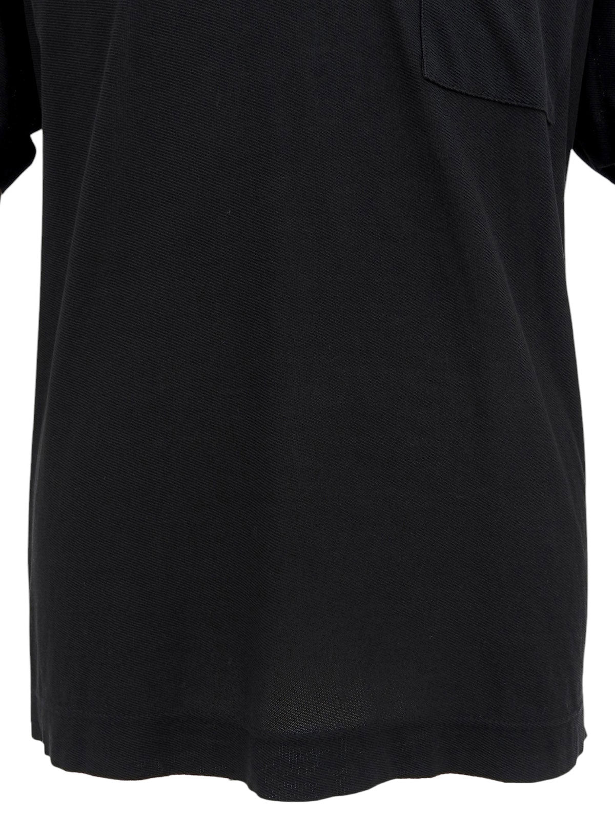 Logo Button Polo Shirt in Black
