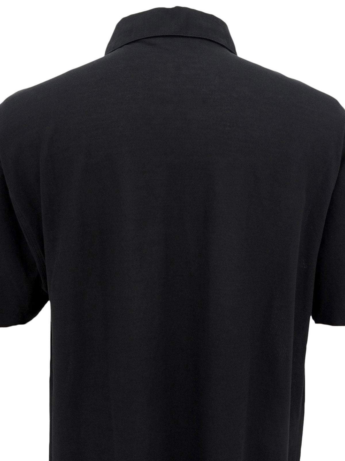 Logo Button Polo Shirt in Black
